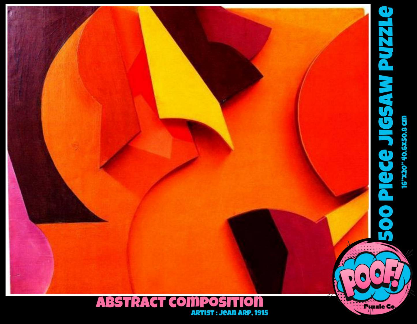 Poof Puzzles! Abstract Composition (1915) – Jean Arps 500 Jigsaw Puzzle