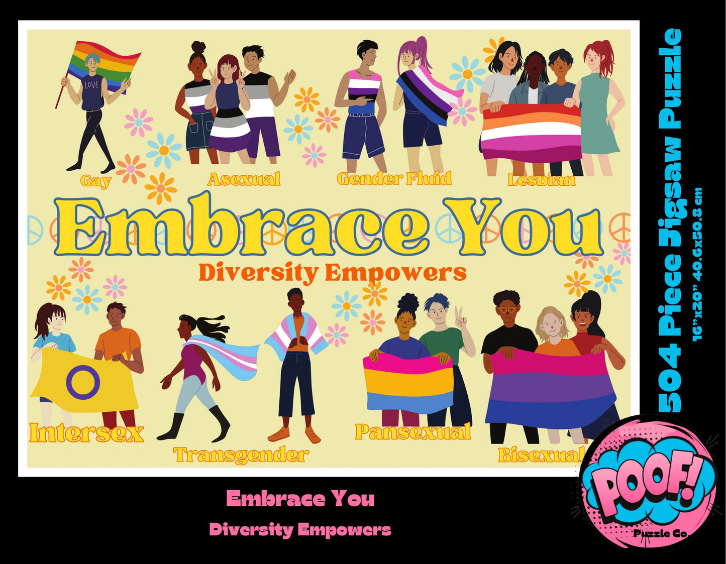 Poof Puzzles! Embrace You, Diversity Empowers 500 Piece Jigsaw Puzzle